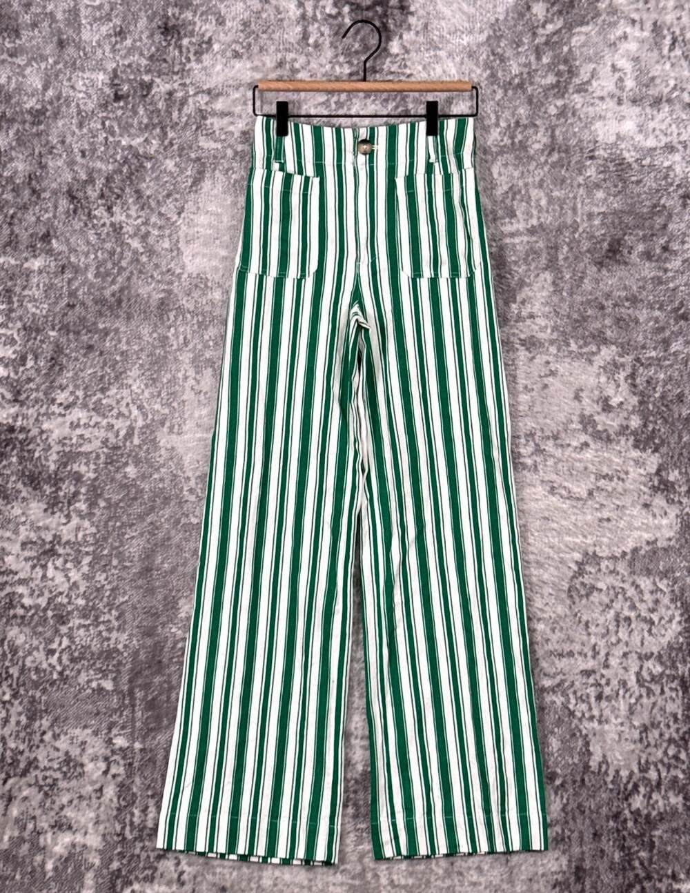 Maeve The Colette Pants 25 Womens Anthropologie Full Length Striped Linen Blend